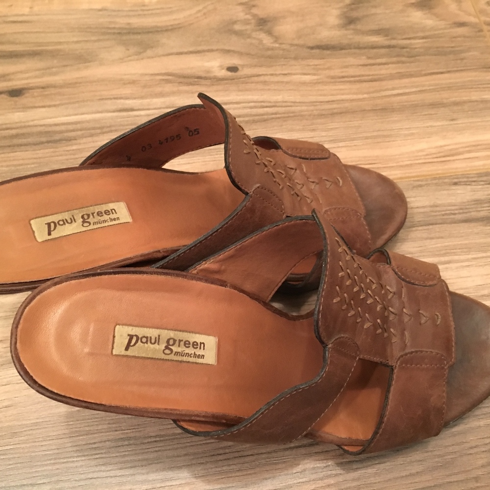 Paul Green Munchen Heeled Leather Sandals.  Size 4 - Picture 7 of 7